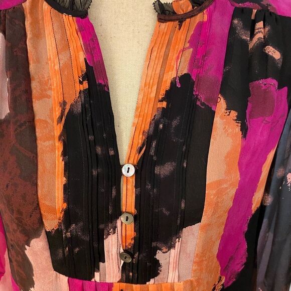 Diane Von Furstenberg 100% silk blouse, size 6 - Picture 2 of 10